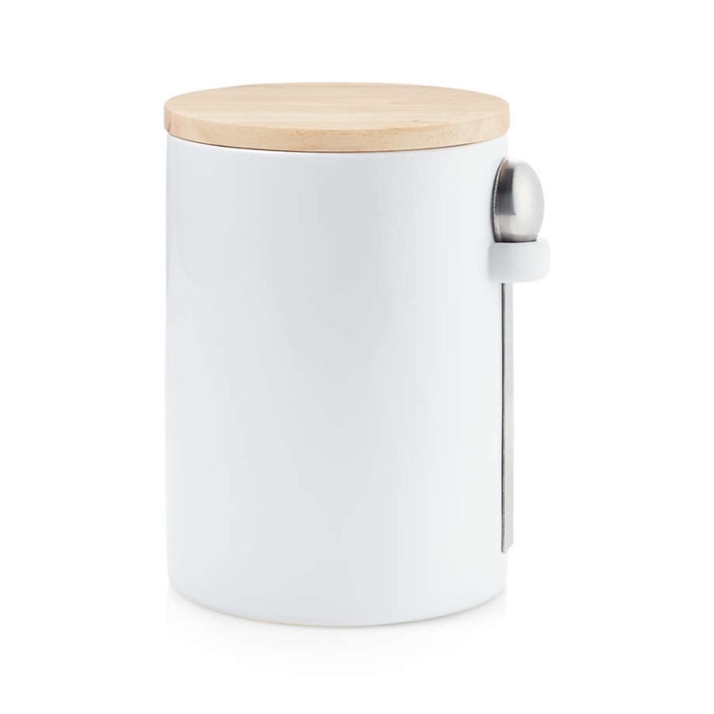 Crate & Barrel Aspen White Canister - Picture 2 of 14